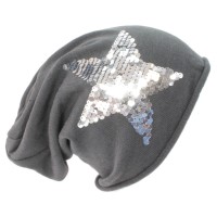 Beanie Mütze mit Pailletten 'grey