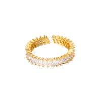 Filigraner Ring mit Zirkonia Steinen verstellbar gold 'Emiree'