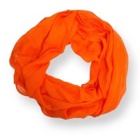 Leichter Loop / Rundschal unifarben mit Seidenanteil orange
