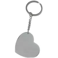 Taschen- und Schlüsselanhänger aus Edelstahl mit Herz silber