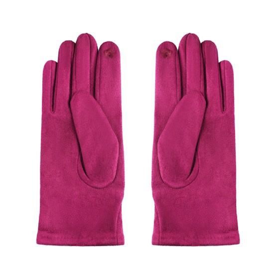 Damen Handschuhe  mit Zirkoniasteinen pink 'glove&glamour'