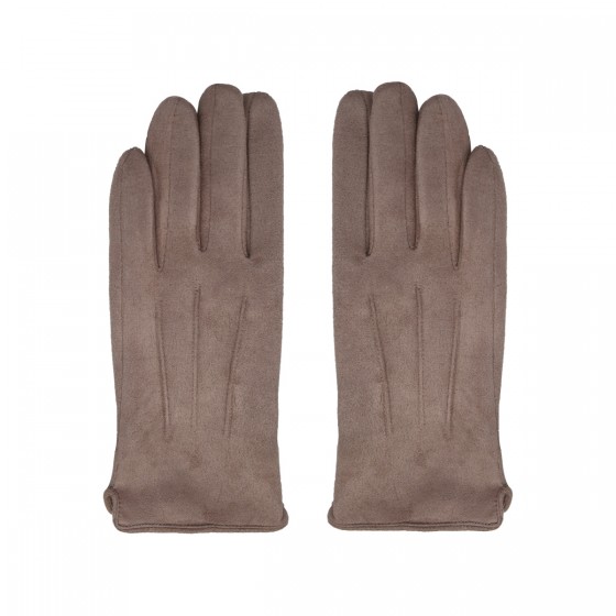 Elegante Damen Handschuhe in Wildlederoptik beige