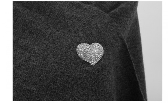 Herz Magnetbrosche mit Strass 'lil heart'