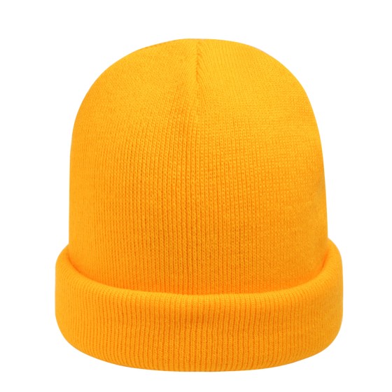 Mütze Beanie unifarben gelb