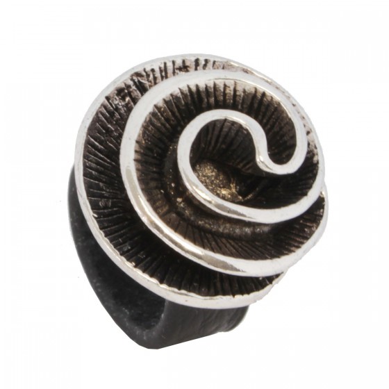 Ring mit  Besatz 'black - spiral'