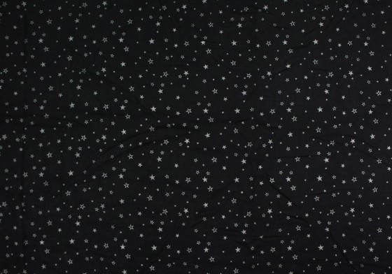 Rundschal / Loop mit Silberdruck 'black - starry sky'
