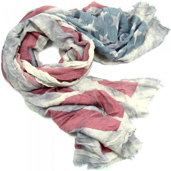 Schal oder Pareos im Vintage Look 'Grey USA Flag'