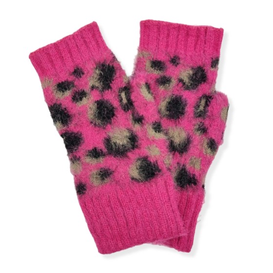 Weiche Handschuhe ohne Finger pink 'fierce leo'