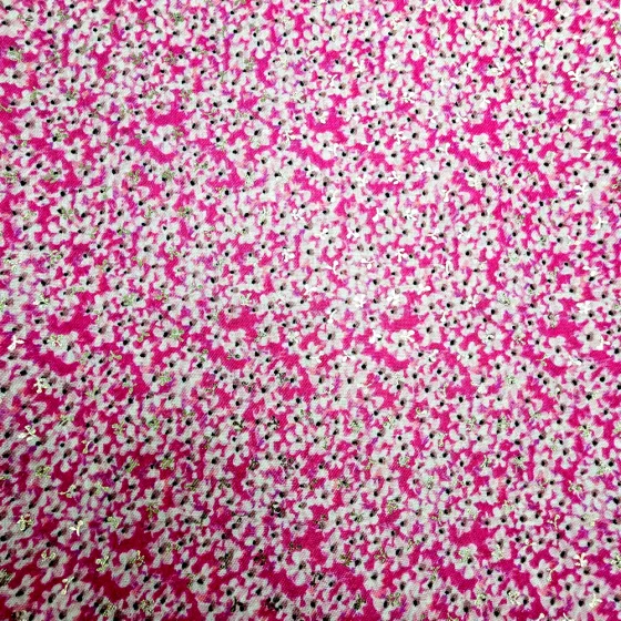 Weicher Frühjahrs Schal  mit Golddruck pink