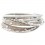 Armband mit Glasperlen 'light grey - square glass bead'