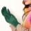 Damen Handschuhe in Wildlederoptik marine