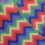 Dicker XXL Dreieck Schal mit Zick-Zack Muster multicolour