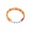 Elastisches Armband aus Metall mit Emallie orange 'Love'