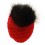 Strick Mütze mit großer fülliger Fellbommel 'red - pi-pom'