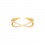 Vergoldeter, verstellbarer Ring mit Strass gold 'filifili