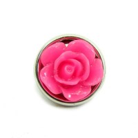 10 Stück Click System Knöpfe Mini "pink rose"
