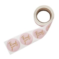 200 Stück runde Sticker für Geschenktüten 'thank you'