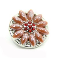 Click-Systemknopf / Button "red daisy"