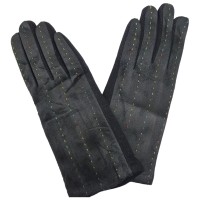Damen Handschuhe in Wildlederoptik schwarz