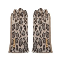 Elegante Damen Handschuhe beige 'fauna selvatica'