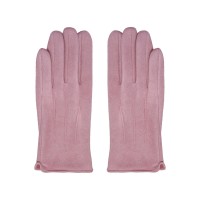 Elegante Damen Handschuhe in Wildlederoptik rose