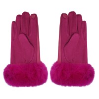 Elegante Damen Handschuhe mit Fe...