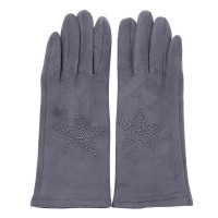 Handschuhe mit mit Stern 'grey - Keana'
