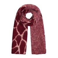 Kuschelig warmer Winterschal rot 'giraffe'