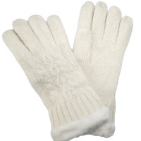 Kuschelweiche Handschuhe mit Zopfmuster creme 'cosy glove'