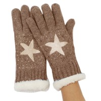 Kuschelweiche Handschuhe 'mud - funky star'