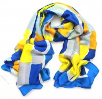 Leichter & luftiger Schal mit Seidenanteil blau 'desegno'