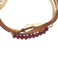 Mehrreihiges Armband 'Pure Delight - brown'