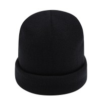 Mütze Beanie unifarben schwarz
