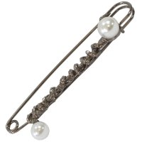 pearl matter - heart safety pin ...