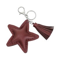 Schlüssel / Taschenanhänger mit Stern 'maroon - Lula'
