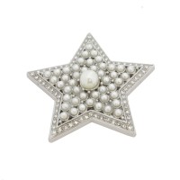 Stern Magnetbrosche mit Perlen 'estrelle'