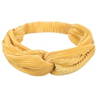 Stretch Haarband mit Crepe Effekt 'yellow - shiny'