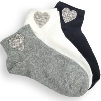 Süsse Socken mit Strass Herz 'Sweet Heart'