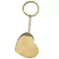 Taschen- und Schlüsselanhänger aus Edelstahl mit Herz gold