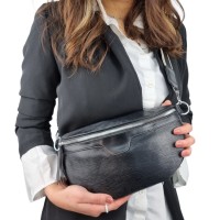 Trendige Crossbody Umhängetasche mit schwarz 'stripedbag'