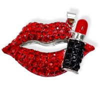 Vario Ketten Anhänger rote Lippen 'sweet lips'