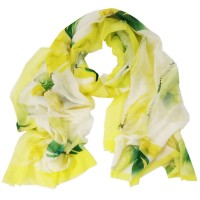 Weicher, sommerlicher Schal mit Seidenanteil gelb `Etolie`