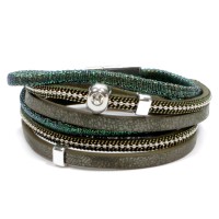 Wickelarmband mit Magnetverschluss 'green - menhir'