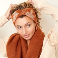 Winter Stirnband im Batiklook rost 'fascia'
